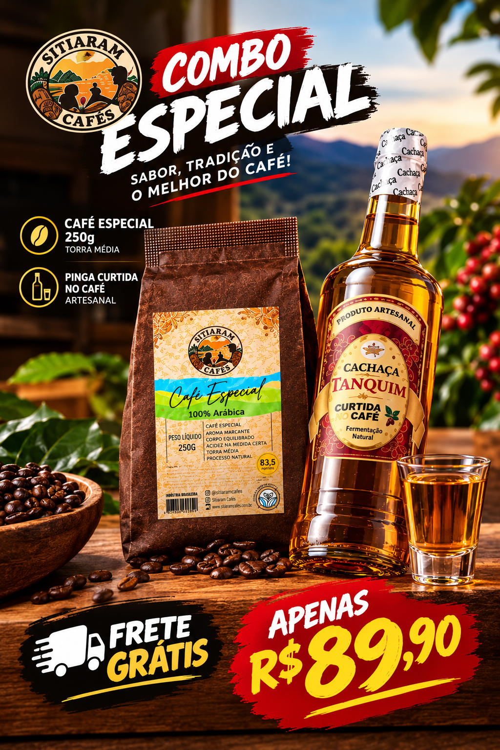 Combo Especial + Cachaça Artesanal
